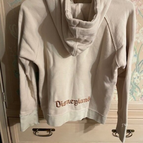 Disney Women's Mickey Mouse Cream Zippered Hoodie Size M - Picture 4 of 7